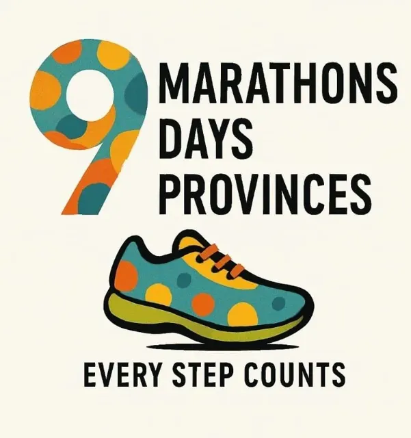 9 marathons. 9 provinces. One heart.