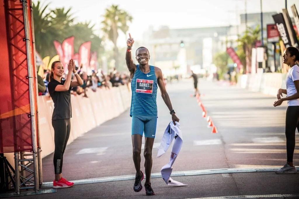 Photograph from Run Your City: the first finish line