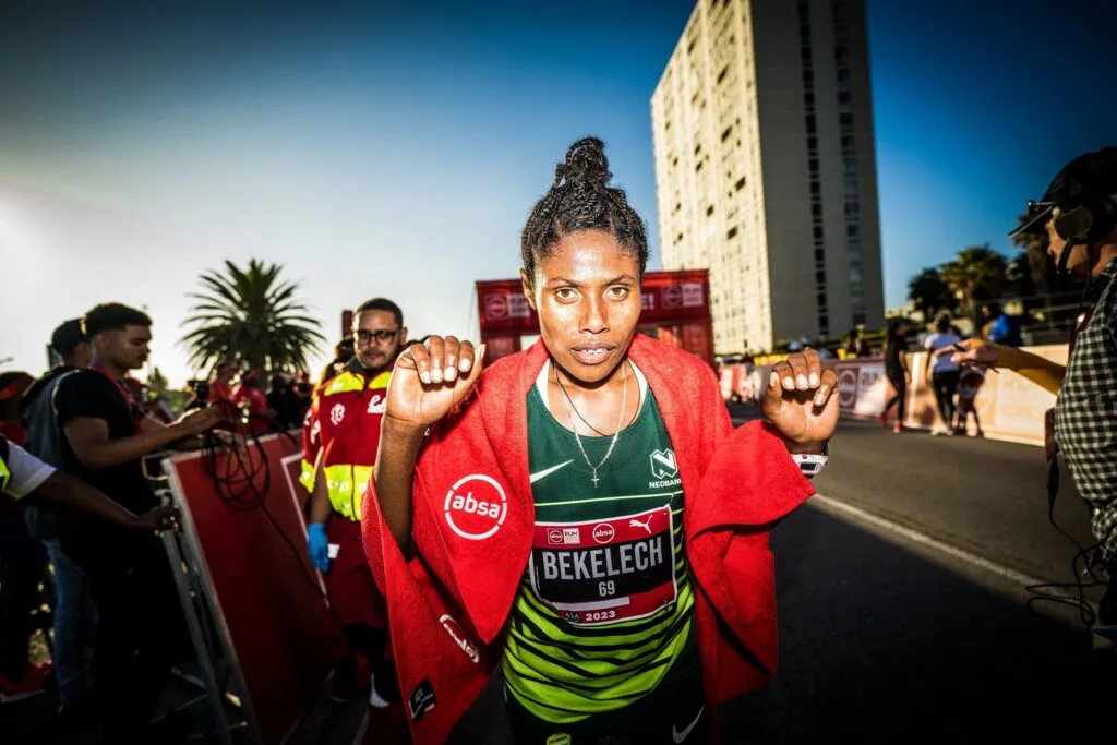 Photograph from Run Your City: the first finish line