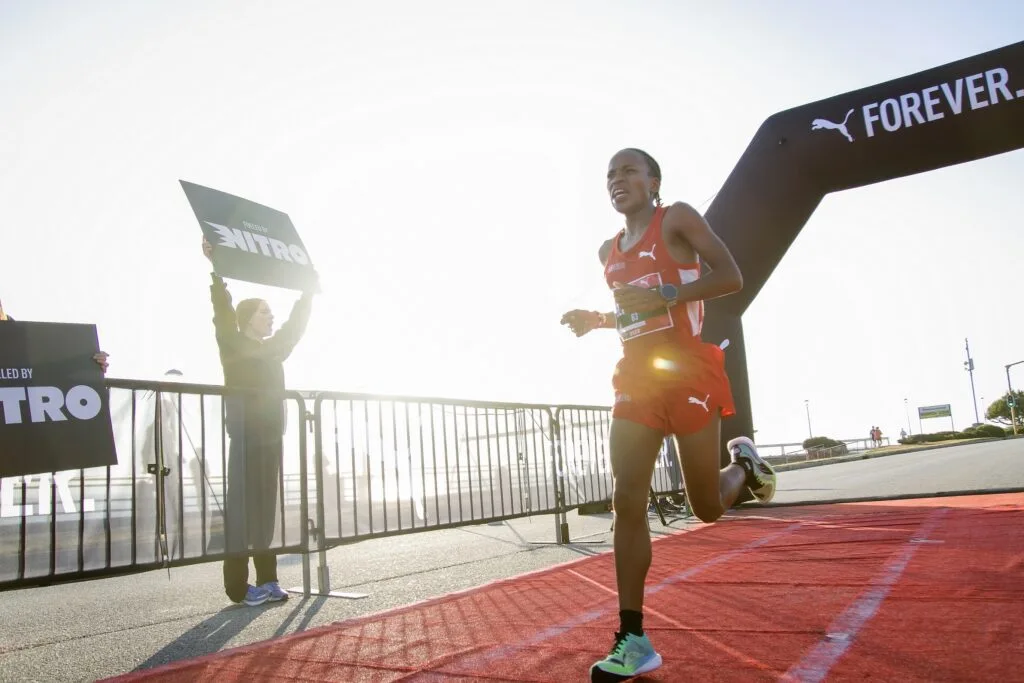 Photograph from Run Your City: the first finish line