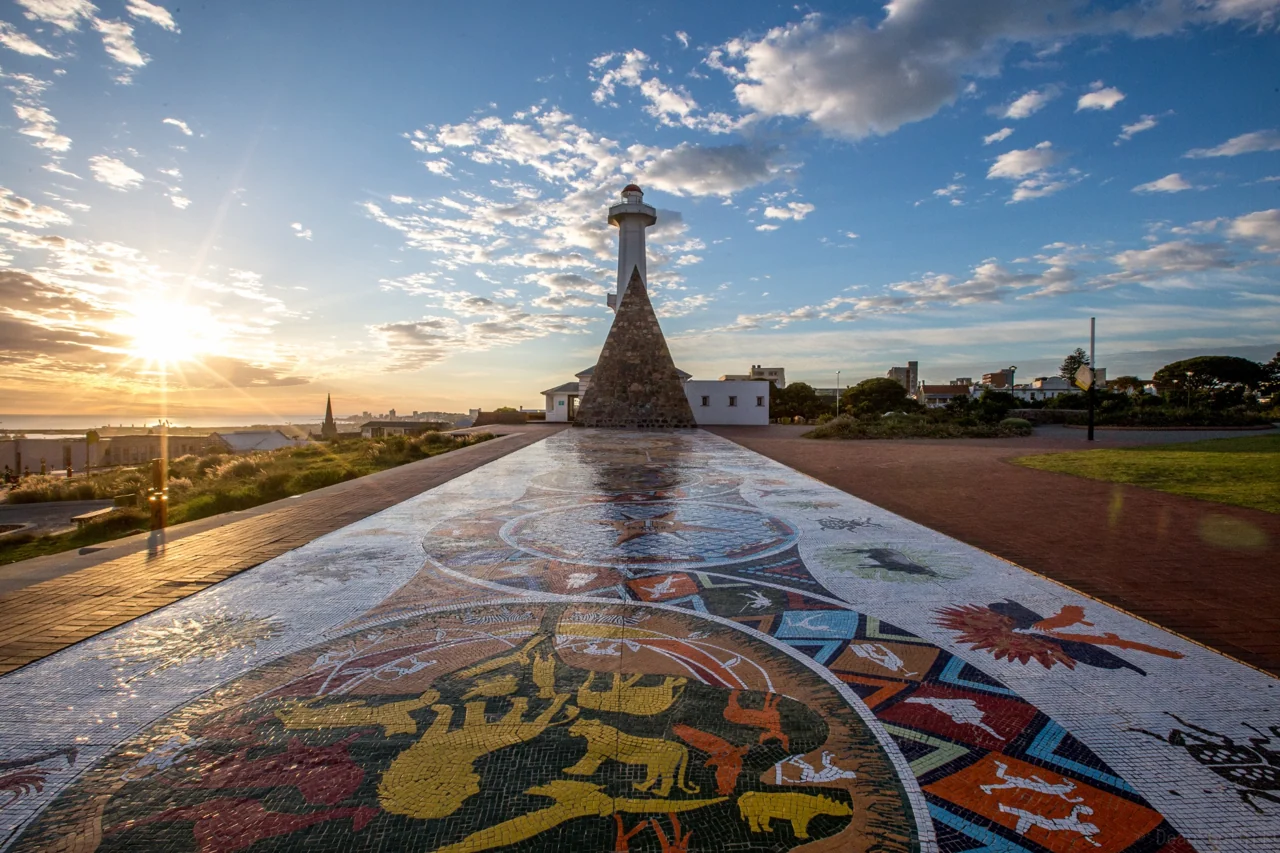 The Donkin Reserve mosaic, pyramid and lighthouse